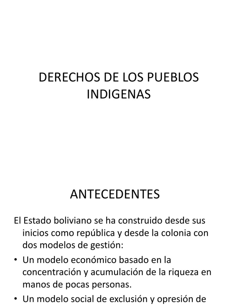 Derechos de Los Pueblos Indigenas | PDF | Gente indígena ...