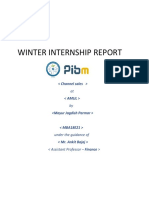 Winter Internship Report on Channel Sales at AMUL