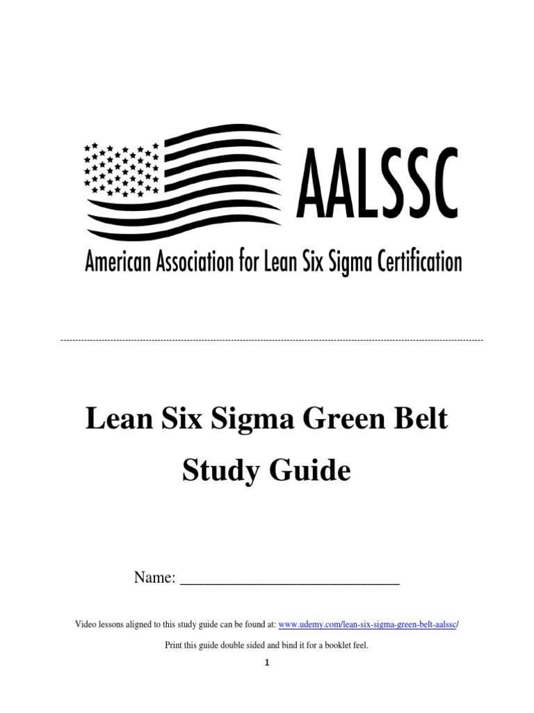 Lean Six Sigma Green Belt Study Guide | PDF | Lean Manufacturing | Six ...