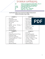 Daftar Paket Dan Susunan Menu Yusika Catering