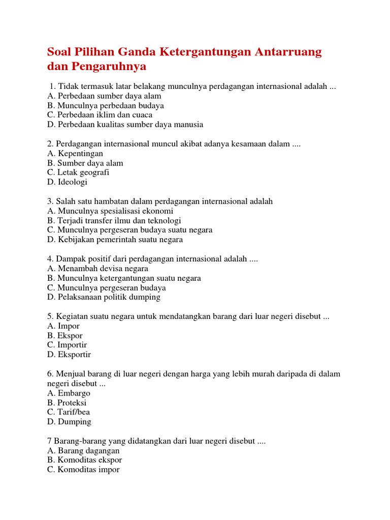 Kunci Jawaban Soal