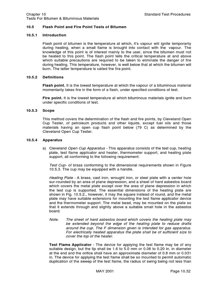 Flash and Fire Point Tests for Bitumen | PDF | Building Engineering ...