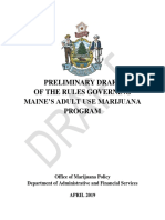 Preliminary Draft of The Rules Governing Maine's Adult Use Marijuana Program