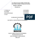 Bidirectional Single Stage Grid Connected Inverter For Battery Energy Storage System Project Report Submitted by