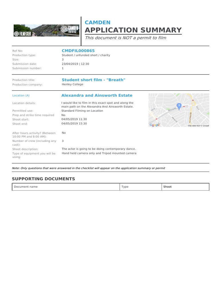 Camden Application PDF