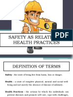 Safety As Related To Health Practices