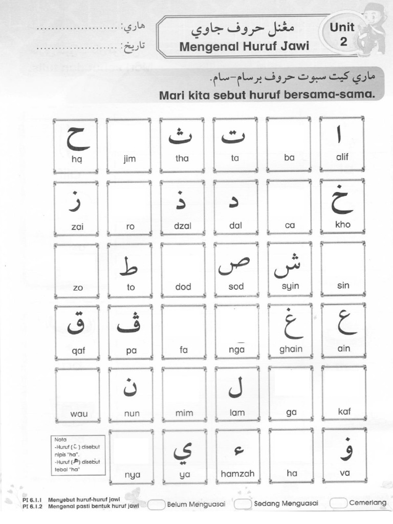 Menulis Huruf Lembaran Kerja Latihan Menulis Jawi Pra - vrogue.co