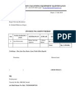 Technik Solution Cleanning Equipment Maintenance: NO Nama Barang / Jasa Harga Sub. Total