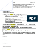 F O C U S: PLC Agenda and Feedback Sheet