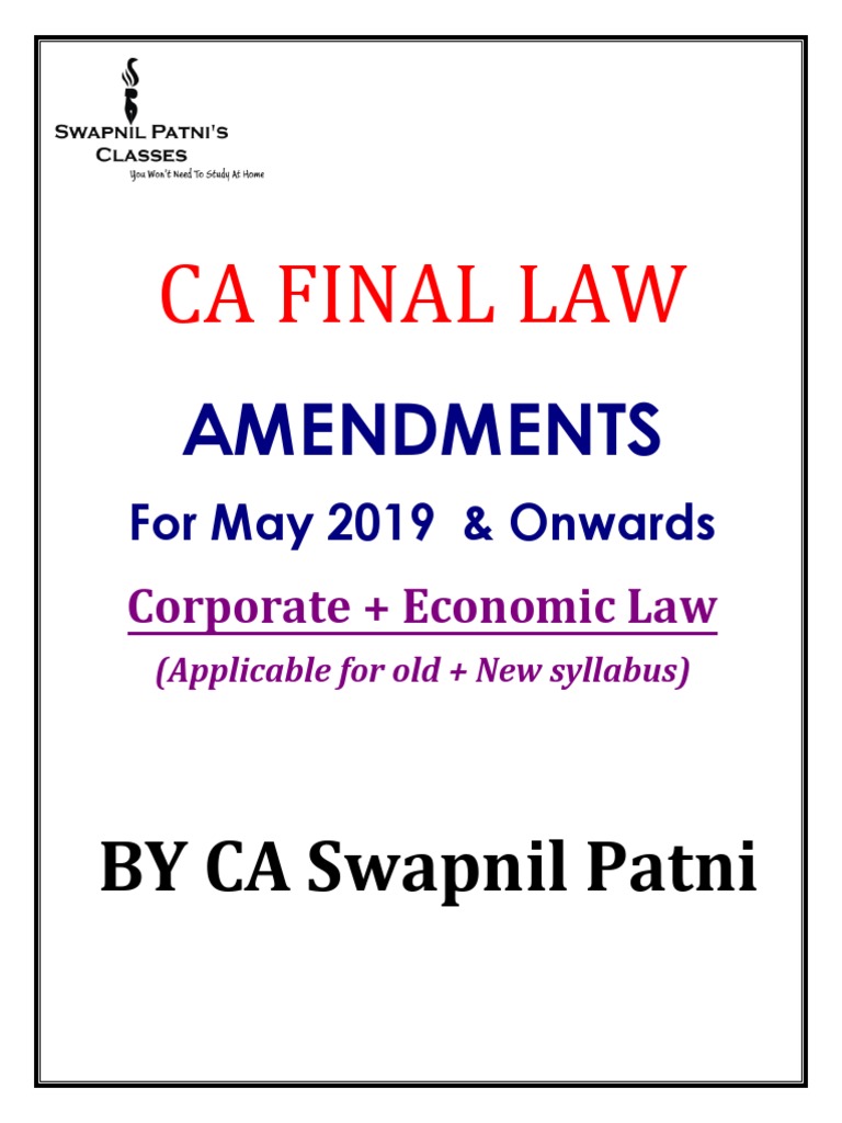 Ca Final Law Chart Book Pdf Swapnil Patni 