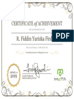 Certificate of Achievement: R. Fiddin Yurizka Firdaus