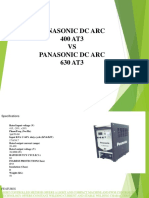 Panasonic DC Arc 400 AT3 VS Panasonic DC Arc 630 AT3