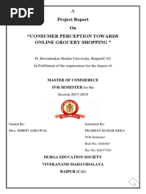 Thesis on Consumer Perception Towards Online Grocery Shopping