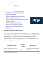 Reported Speech Rules PDF