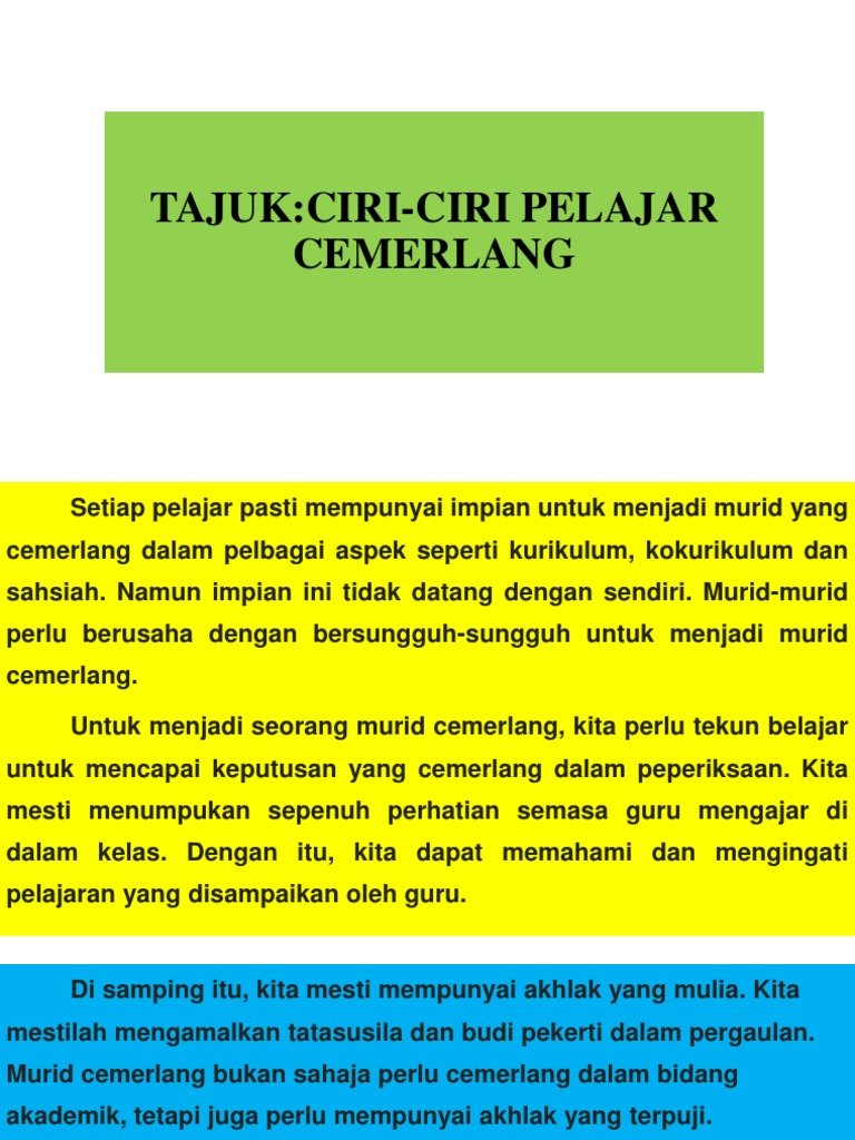 Murid Cemerlang Pdf