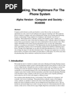 Phreaking, The Nightmare For The Phone System: Alpha Version - Computer and Society - IKI40000