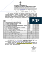 3rd Schedule For MHTCET 2019 PracticeTest OFFEE