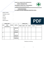 Form Monitoring Pemberian Anastesi Lokak