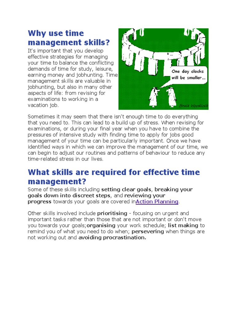 Why Use Time Management Skills | PDF | Career & Growth | Business