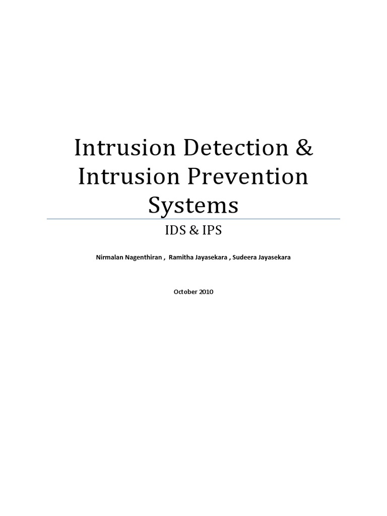 Intrusion Detection & Prevention Guide | PDF | Computer Security ...