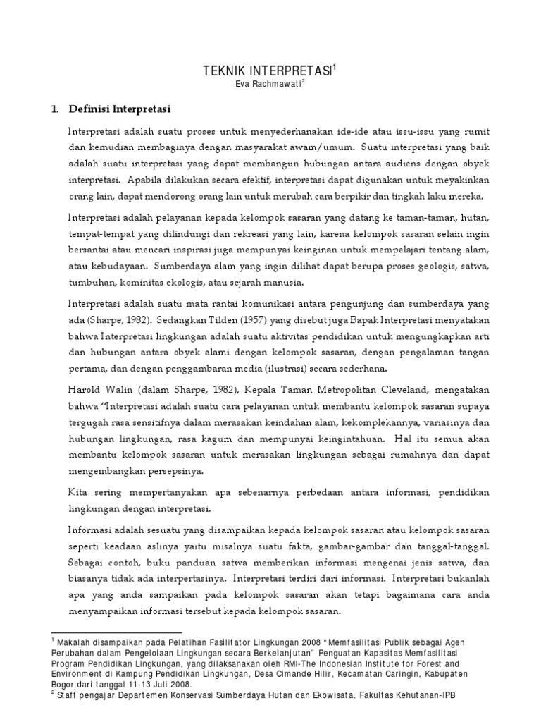 Teknik Interpretasi