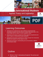 Supporting International Students Applied Theory and Legislation
