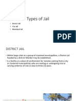 Types of Jail: - District Jail - City Jail - Municipal Jail