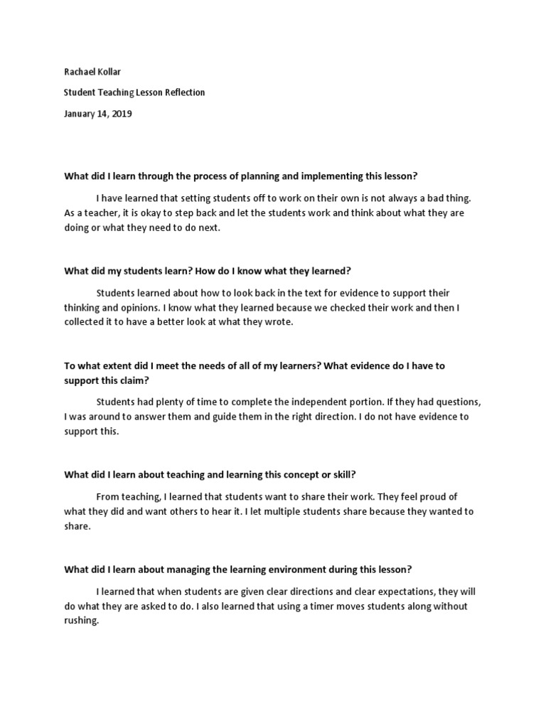 Student Teaching Insights | PDF
