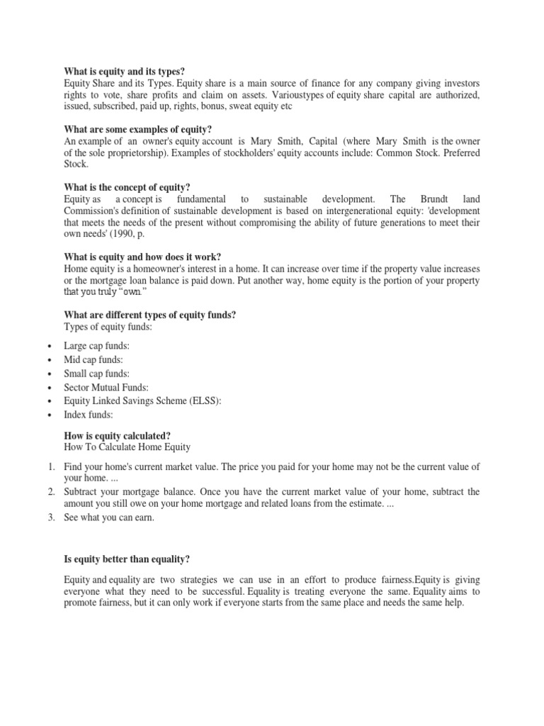 What Is Equity and Its Types? PDF Equity (Law) Injunction