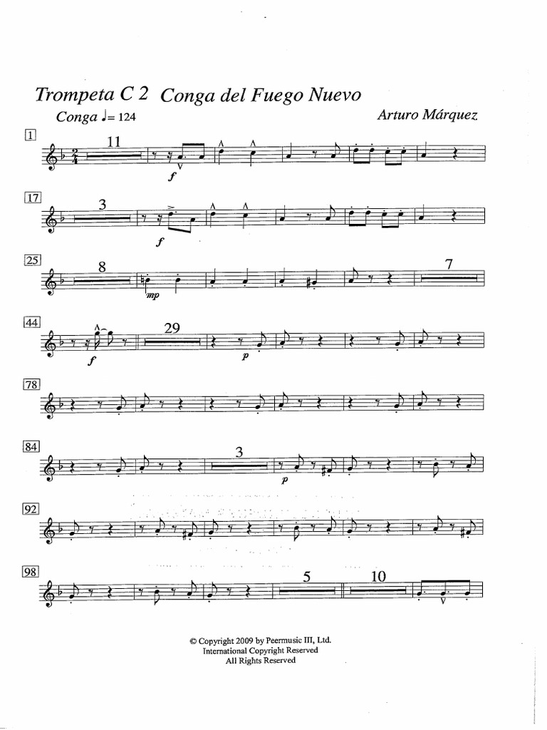 Conga Fuego Nuevo Trumpet 2 PDF
