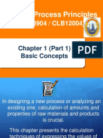 CLB 10904 / CLB12004: Chemical Process Principles