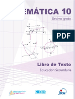 Matemática 10º Grado LTES-NICA- Mined, Unan-Managua, Unan-León - Jica 1ra. Ed. 2019