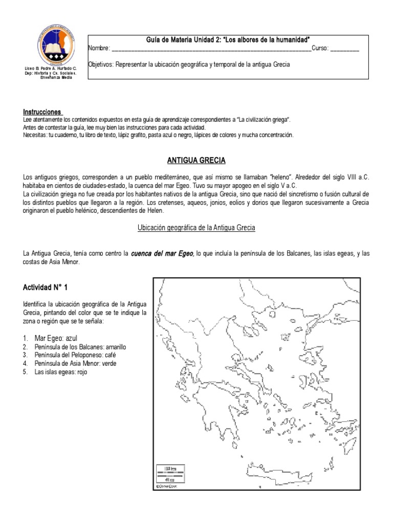 Actividades sobre la Antigua Grecia | PDF | Antigua Grecia | Grecia