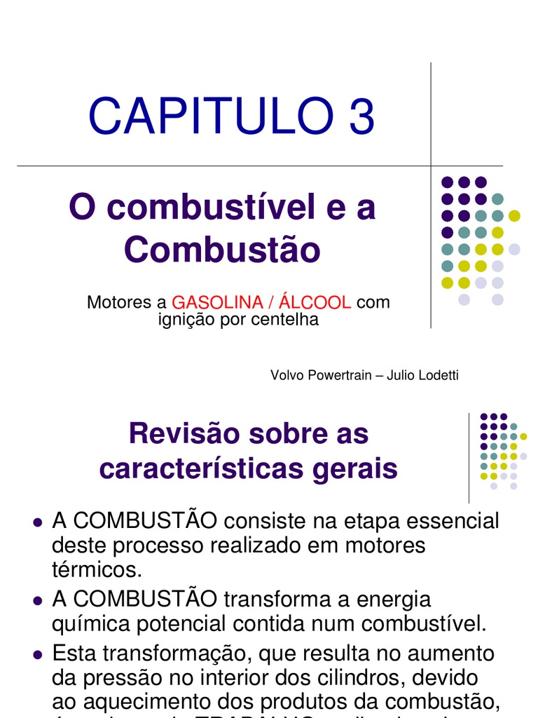 Características do Combustível e Combustão | PDF | Combustão | Reações ...