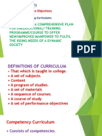 Day 1 Session 2/3 Curriculum Objectives