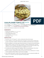 cauliflower tortillas - recipe girl