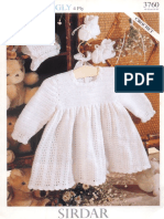 CROCHET - Sirdar 3760 - Dress, Bonnet and Bootees (41-51cm)