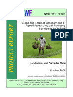 Economic Impact Assessment of Agro-Meteorological Advisory Service of NCMRWF