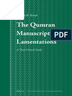 Gideon Kotze, The Qumran Manuscripts of Lamentations A Text Critica PDF