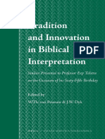 W. Th. Van Peursen, Tradition and Innovation in Biblical Interpretation Studies Presented To Professor Eep Talstra PDF