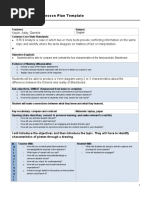 Direct Instruction Lesson Plan Template: English