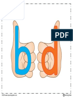 B D Letter Reversal Poster Using Hands Shape Color PDF
