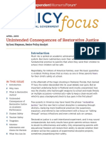Policy Focus: Unintended Consequences of Restorative Justice