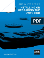 Installing or Upgrading the DVR's HDD