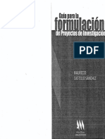 Guia Para La Formulacion de Proyectos de Investigacion