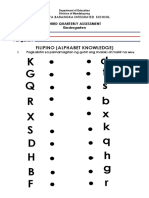 Kindergarten 3rd Assessment Examination 2018