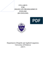 Undergrad Programme in English Syllabus PDF