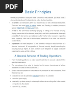 Basic Principles: A General Scheme of Trading Operations