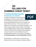 Business Storytelling For Dummies Cheat Sheet: Storyboarding Your Business Story