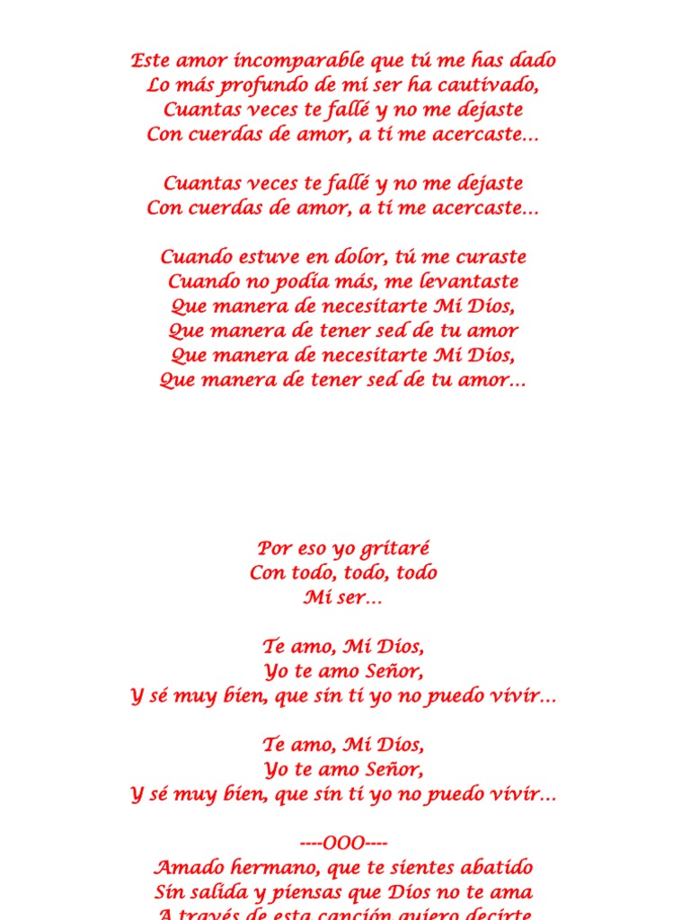 Amor Incomparable de Dios | PDF | Amor | Religión y creencia